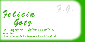 felicia gotz business card